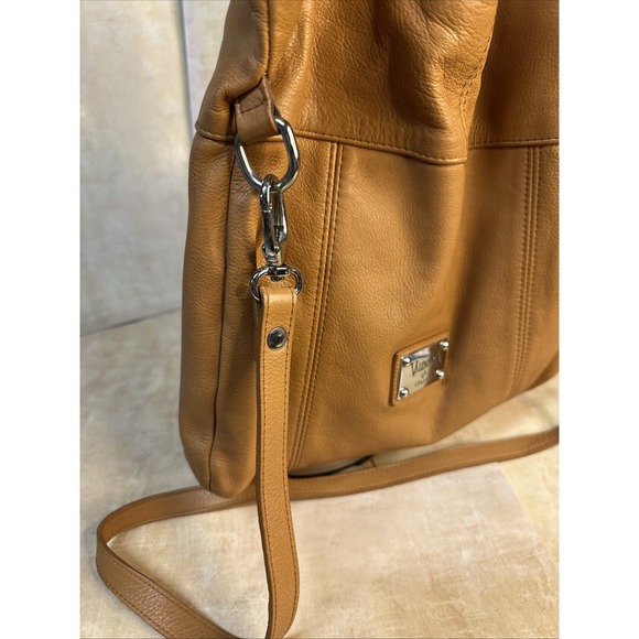 Valentina Brown Leather‎ Satchel Shoulder Bag GORGEOUS! Silver Hardware - Picture 5 of 5